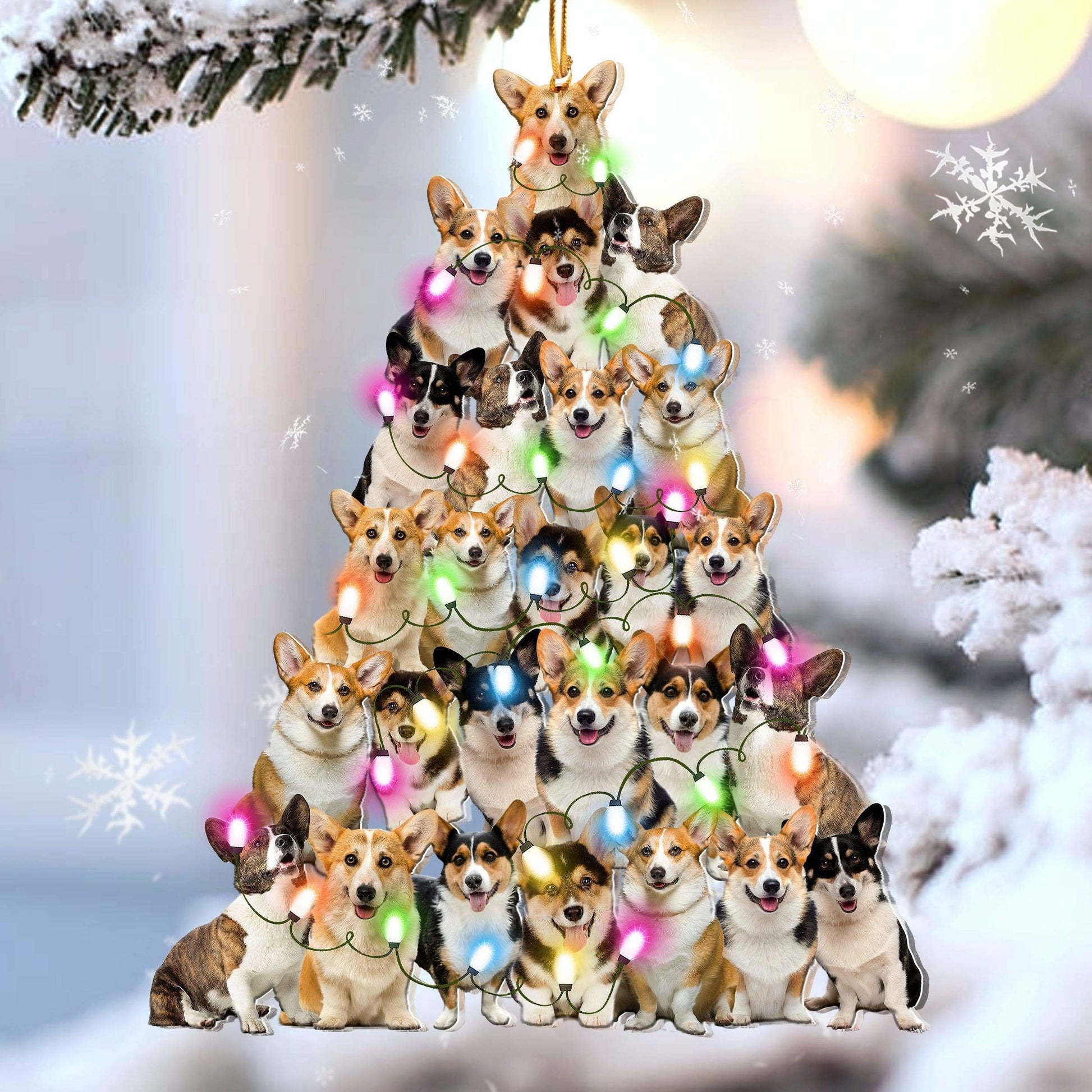 Corgi Lovely Tree Gift For Corgi Lover Gift For Corgi Mom Ornament
