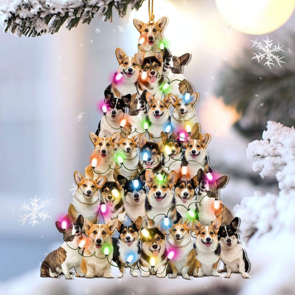 Corgi Lovely Tree Gift For Corgi Lover Gift For Corgi Mom Ornament