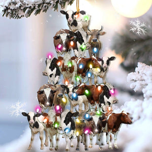 Cow Lovely Tree Gift For Cow Lover Gift For Farmers Ornament