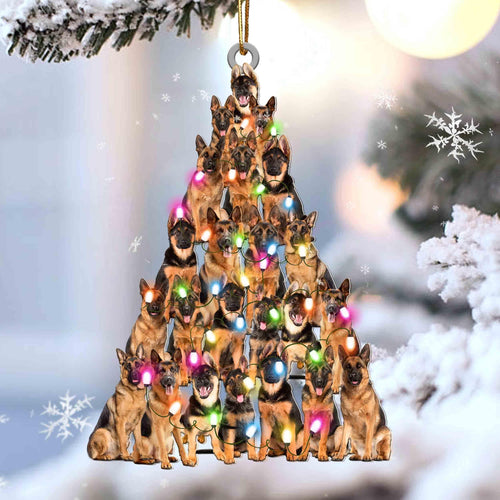 German Shepherd Lovely Tree Gift For German Shepherd Lover Gift For Dog Lover Ornament