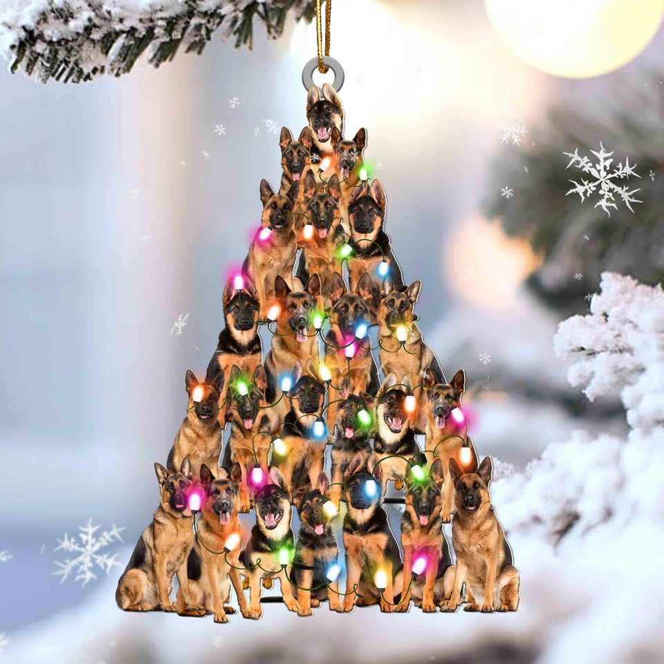 German Shepherd Lovely Tree Gift For German Shepherd Lover Gift For Dog Lover Ornament