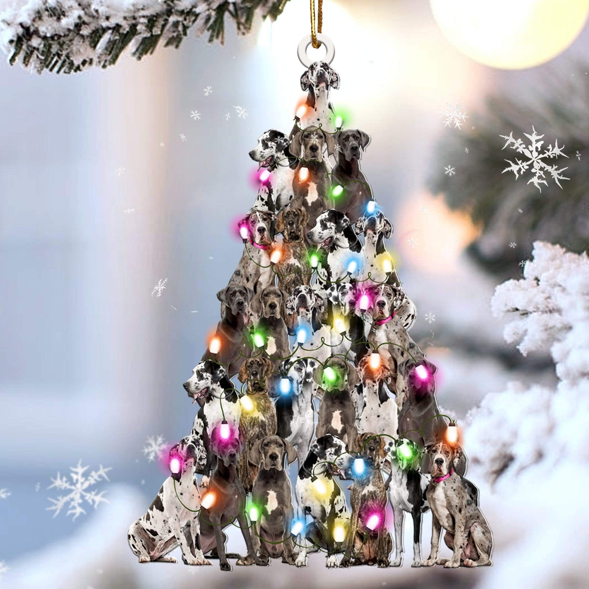 Great Dane Lovely Tree Gift For Great Dane Lover Gift For Dog Lover Ornament