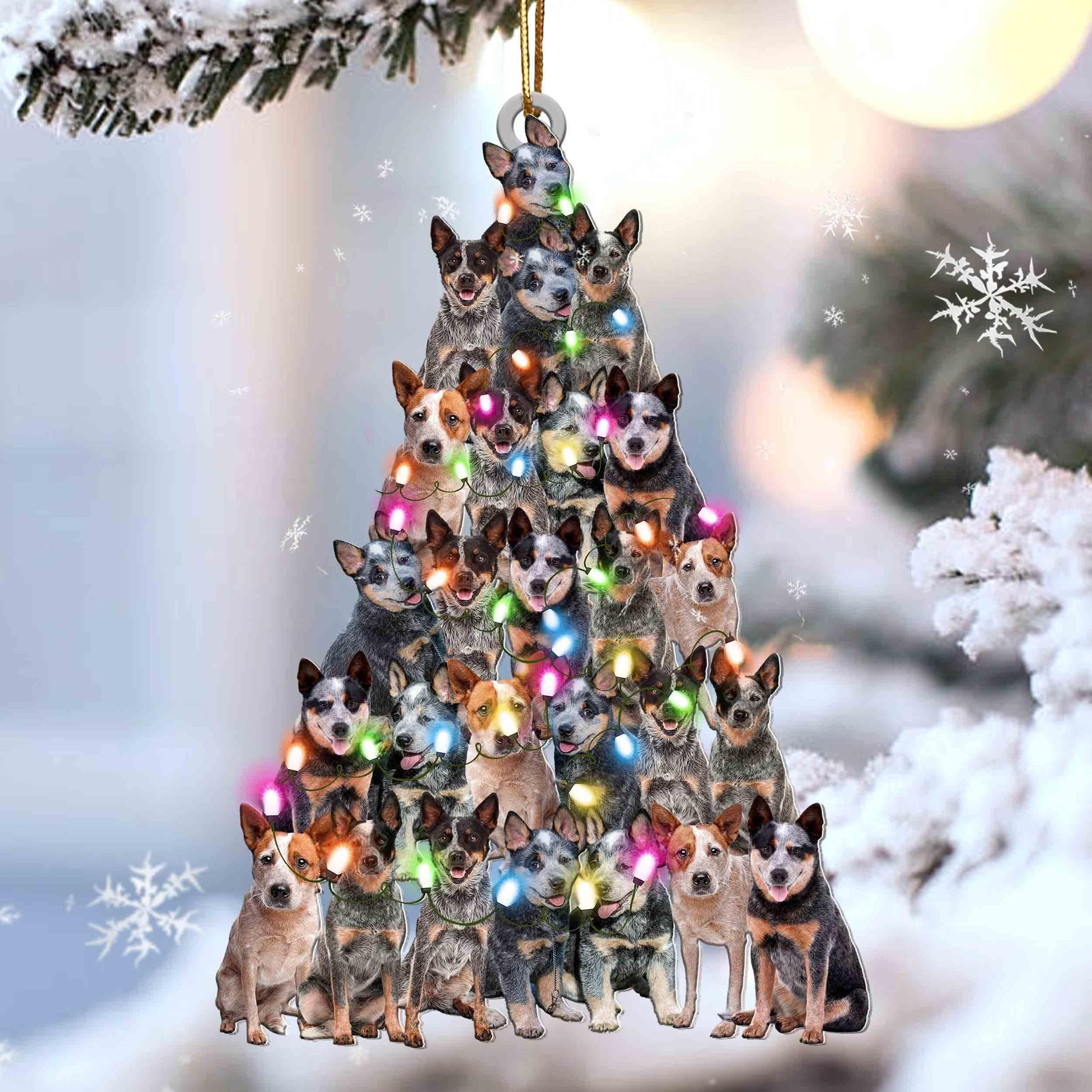 Heeler Lovely Tree Gift For Heeler Lover Gift For Dog Lover Ornament