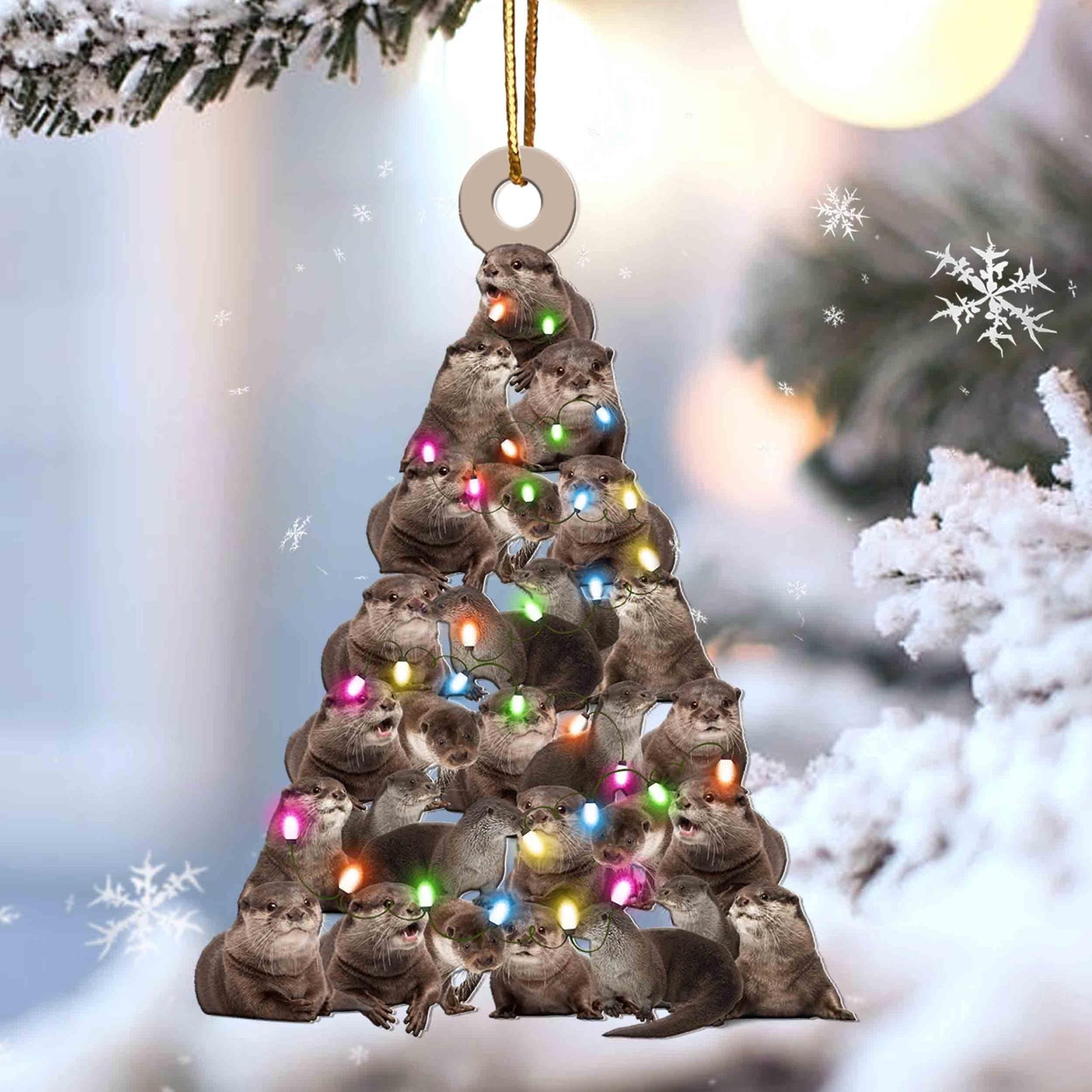 Otter Lovely Tree Gift For Otter Lover Gift For Animal Lover Ornament
