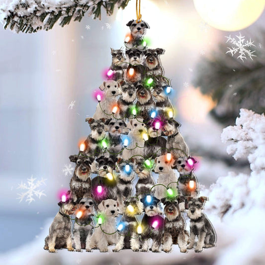 Schnauzer Lovely Tree Gift For Schnauzer Lover Gift For Dog Mom Ornament