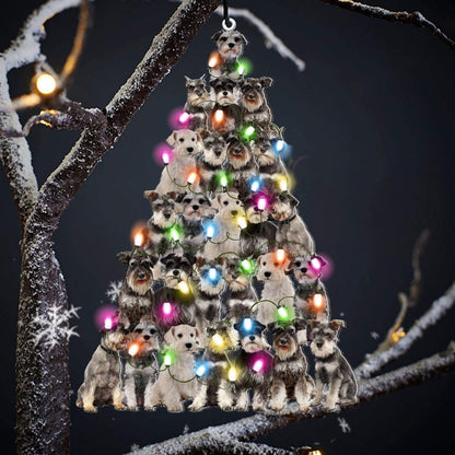 Schnauzer Lovely Tree Gift For Schnauzer Lover Gift For Dog Mom Ornament