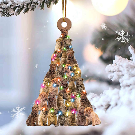 Shar Pei Lovely Tree Gift For Shar Pei Lover Gift For Dog Lover Ornament