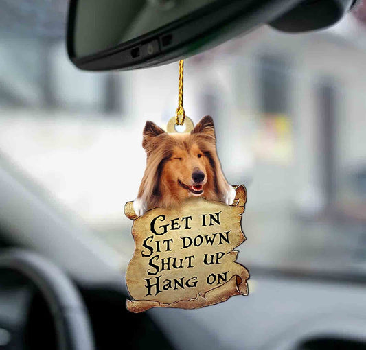 Godmerch- Ornaments- Sheltie get in sheltie lovers two sided ornament, Dog Ornaments, Car Ornaments