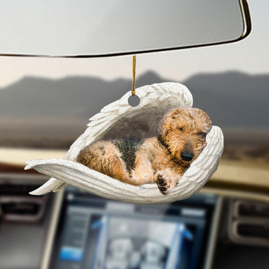 Godmerch- Ornaments- Airedale Terrier sleeping angel Airedale Terrier lovers dog moms ornament