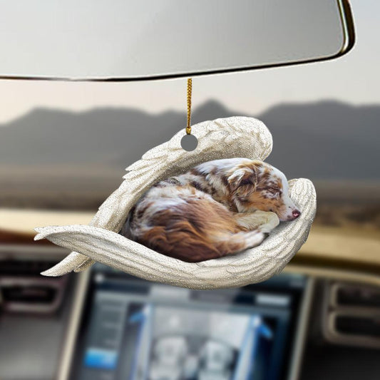 Godmerch- Ornaments- Australian shepherd sleeping angel australian shepherd lovers aussie lovers dog moms ornament