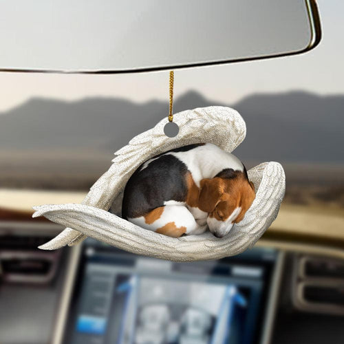 Godmerch- Ornaments- Beagle sleeping angel beagle lovers dog moms ornament, Dog Ornaments, Car Ornaments