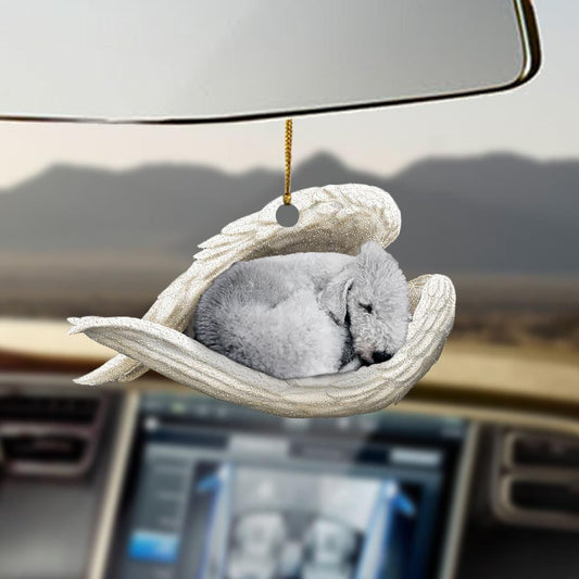 Godmerch- Ornaments- Bedlington Terrier sleeping angel Bedlington Terrier lovers dog moms ornament