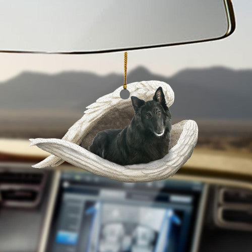 Godmerch- Ornaments- Belgian Sheepdog sleeping angel Belgian Sheepdog lover dog mom ornament