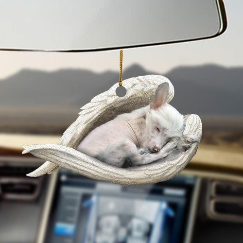 Godmerch- Ornaments- Chinese Crested Dog sleeping angel Chinese Crested Dog lovers labs lovers dog moms ornament