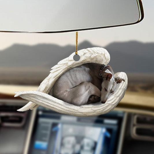 Godmerch- Ornaments- Greyhound sleeping angel greyhound lovers dog moms ornament, Dog Ornaments, Car Ornaments