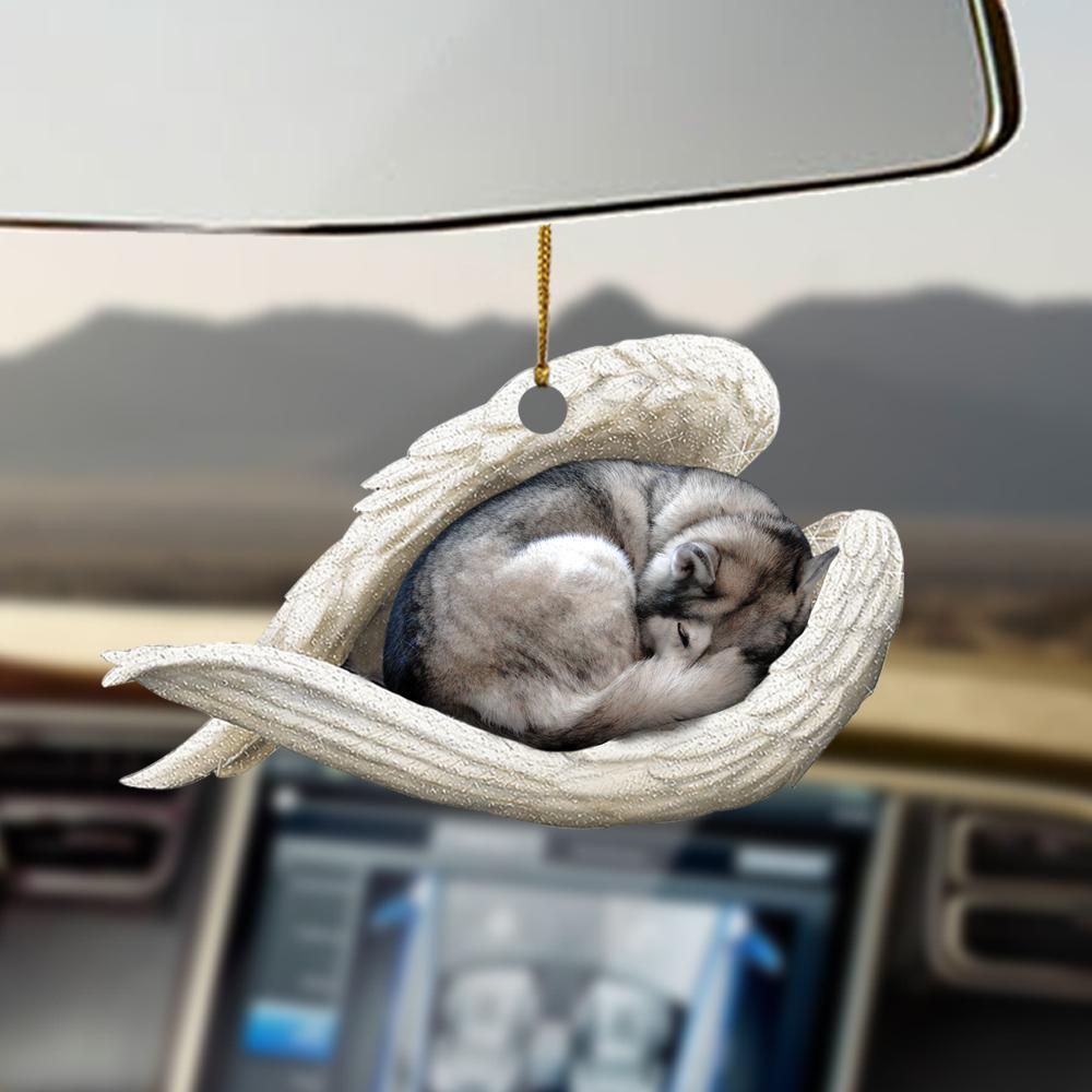 Godmerch- Ornaments- Siberian husky sleeping angel siberian husky lovers dog moms ornament