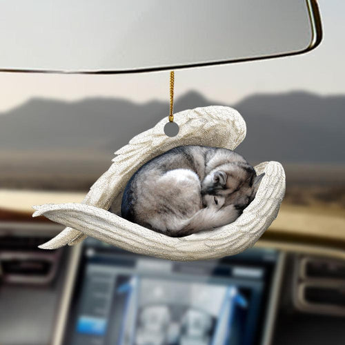 Godmerch- Ornaments- Siberian husky sleeping angel siberian husky lovers dog moms ornament