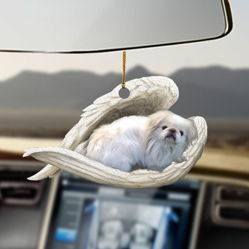 Godmerch- Ornaments- Pekingese sleeping angel Pekingese lover dog lover ornament, Dog Ornaments, Car Ornaments