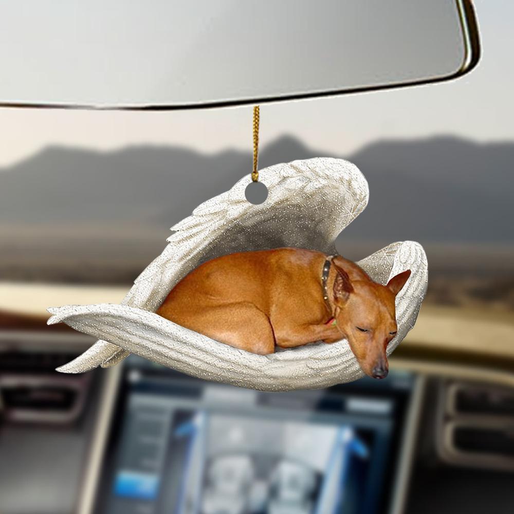 Red Miniature Pinscher Sleeping Angel Red Min Pin Lover Dog Lover Ornament Cus Tjl