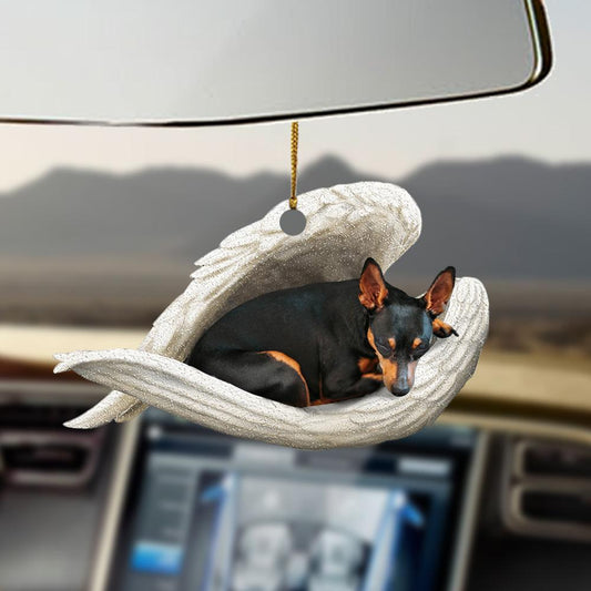 Miniature Pinscher Sleeping Angel Miniature Pinscher Lovers Min Pin Lovers Dog Moms Ornament