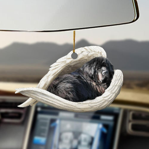Godmerch- Ornaments- Newfoundland dog sleeping angel Newfoundland dog lovers ornament, Dog Ornaments, Car Ornaments