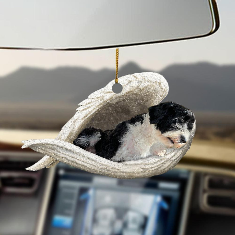 Portuguese Water Dog Sleeping Angel Portuguese Water Dog Lover Dog Moms Ornament