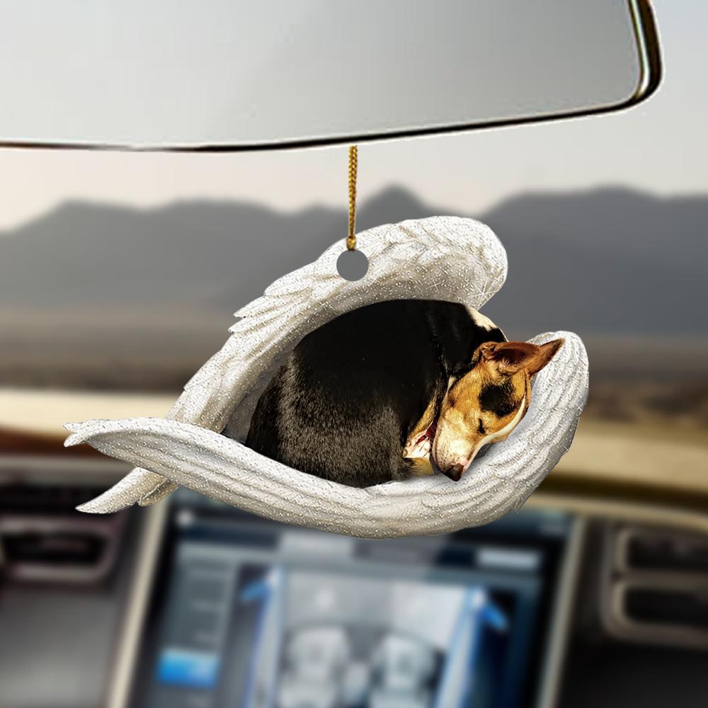 Godmerch- Ornaments- Rat Terrier sleeping angel Rat Terrier lovers dog moms ornament, Dog Ornaments, Car Ornaments