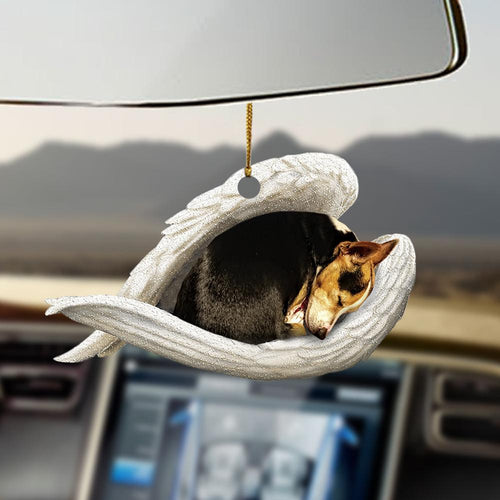 Godmerch- Ornaments- Rat Terrier sleeping angel Rat Terrier lovers dog moms ornament, Dog Ornaments, Car Ornaments