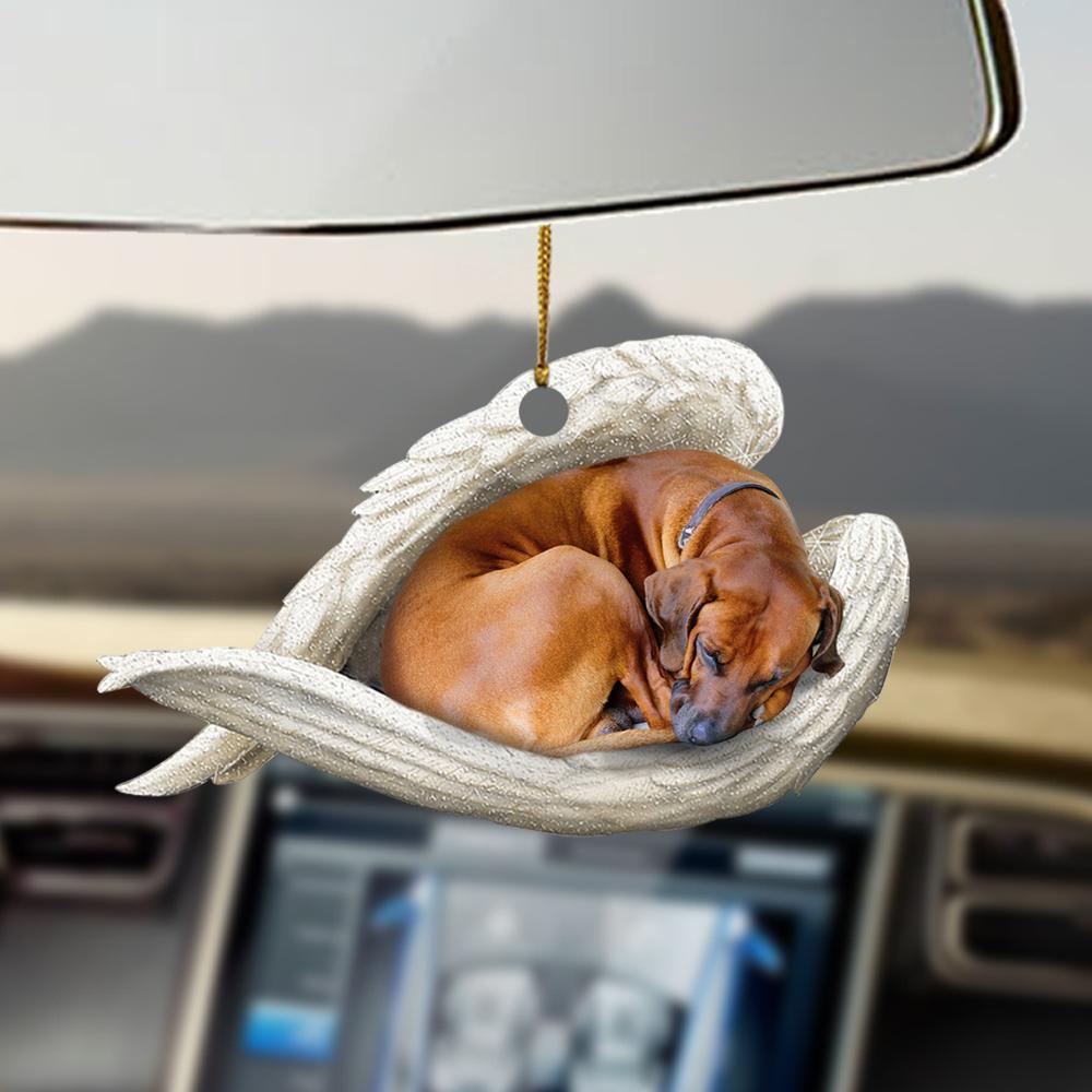 Godmerch- Ornaments- Rhodesian Ridgeback sleeping angel Rhodesian Ridgeback lovers dog moms ornament