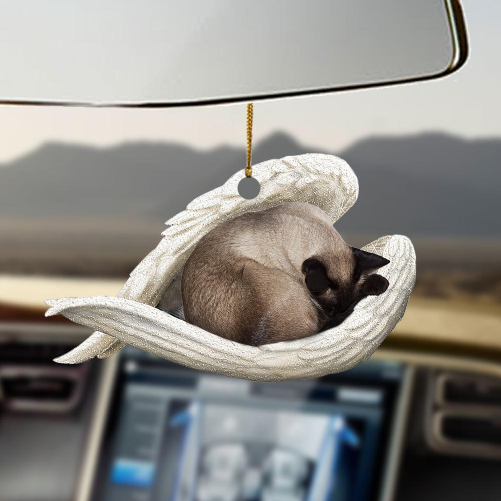 Godmerch- Ornaments- Siamese cat sleeping angel Siamese cat lovers ornament, Dog Ornaments, Car Ornaments