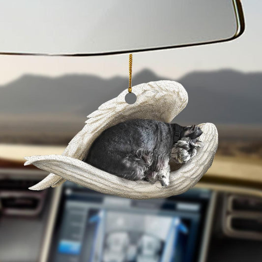 Godmerch- Ornaments- Standard Schnauzer sleeping angel Standard Schnauzer lovers dog mom ornament