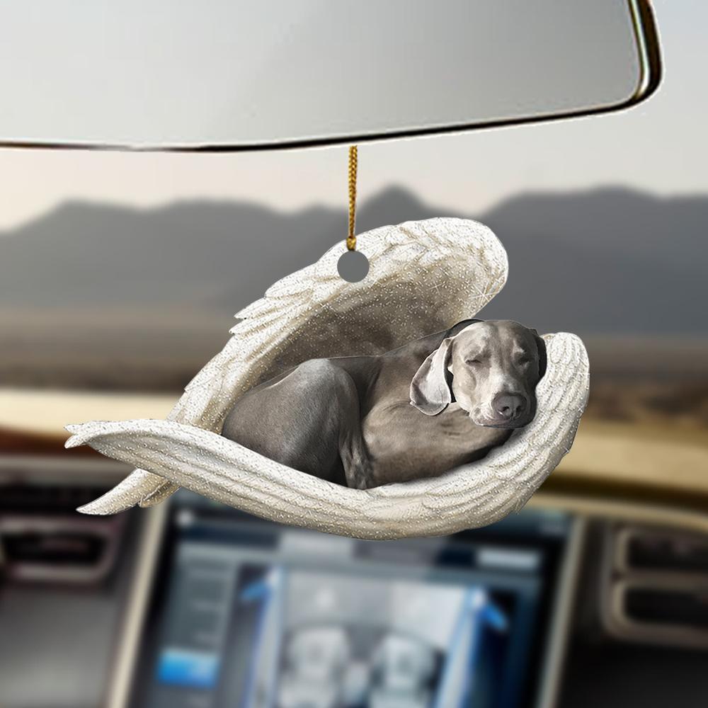 Godmerch- Ornaments- Weimaraner sleeping angel weimaraner lovers ornament, Dog Ornaments, Car Ornaments