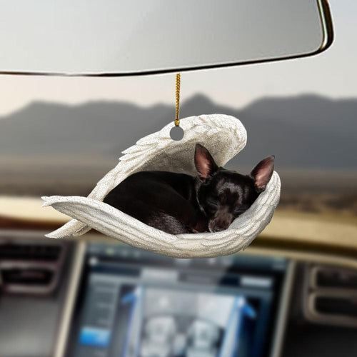 Godmerch- Ornaments- Black chihuahua sleeping angel black chihuahua lover dog mom ornament