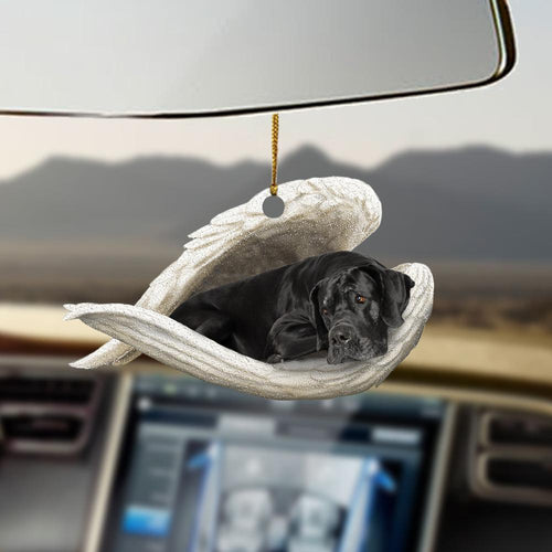 Godmerch- Ornaments- Black great dane sleeping angel black great dane lover dog lover ornament