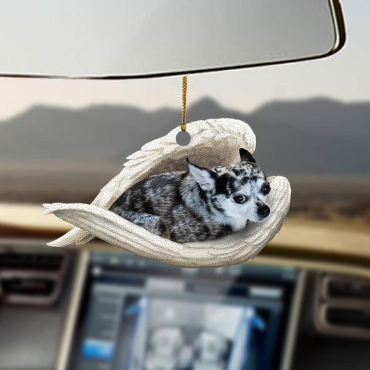 Godmerch- Ornaments- Blue merle chihuahua sleeping angel chihuahua lover dog lover ornament