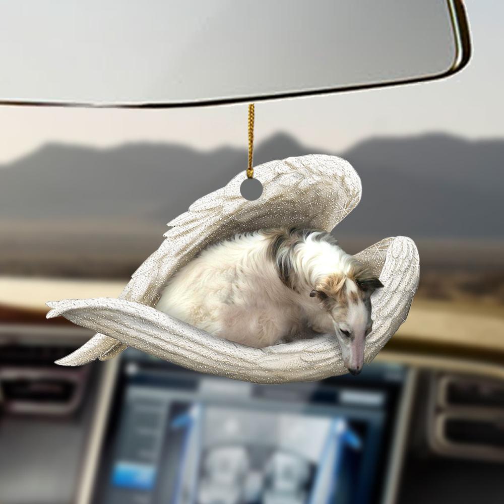 Godmerch- Ornaments- Borzoi sleeping angel Borzoi lovers dog moms ornament, Dog Ornaments, Car Ornaments