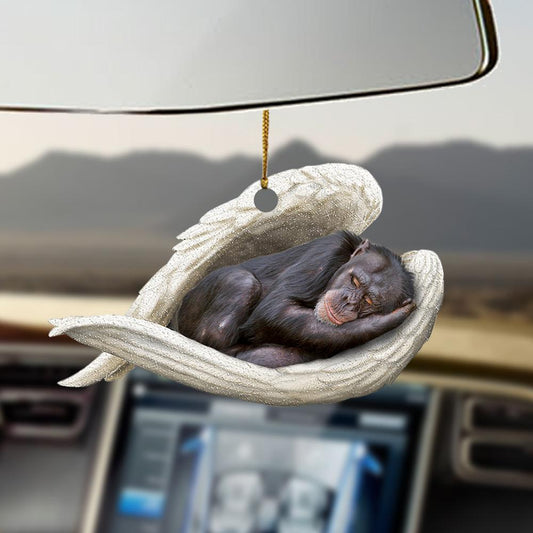 Chimpanzee Sleeping Angel Chimpanzee Lovers Ornament