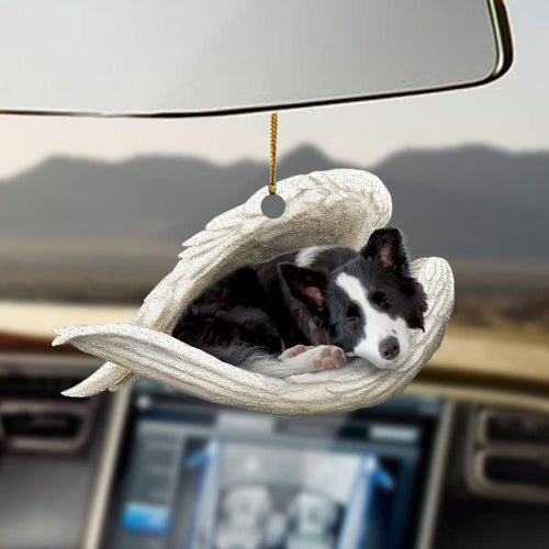 Border Collie Sleeping Angel Border Collie Lovers Dog Moms Ornament
