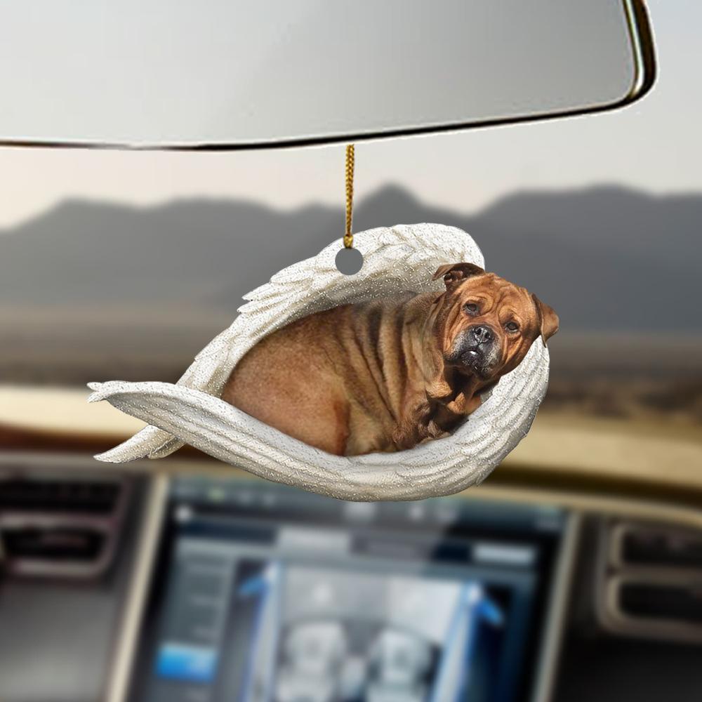 Dog Sleeping Angel Dog Moms Ornament Cus Tjl 285