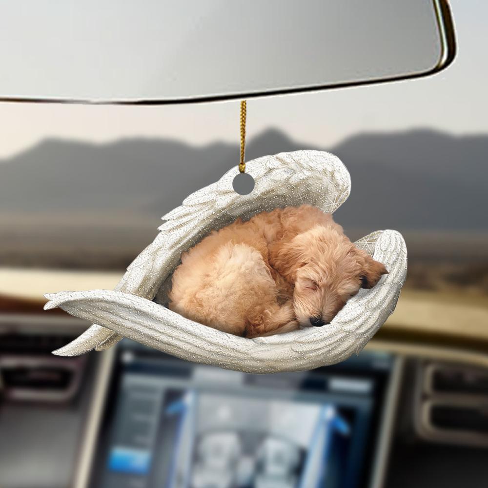 Godmerch- Ornaments- Goldendoodle sleeping angel goldendoodle lovers dog moms ornament, Dog Ornaments, Car Ornaments