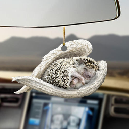 Godmerch- Ornaments- Hedgehog sleeping angel hedgehog lovers ornament, Dog Ornaments, Car Ornaments