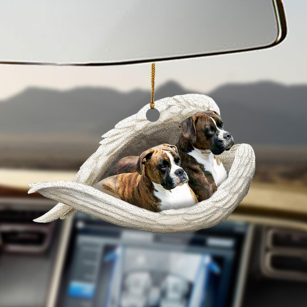 Brindle Boxer Sleeping Angel Brindle Boxer Lovers Dog Lover Ornament Cus