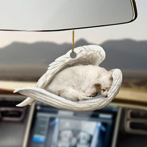 Godmerch- Ornaments- American Eskimo sleeping angel American Eskimo lovers dog moms ornament