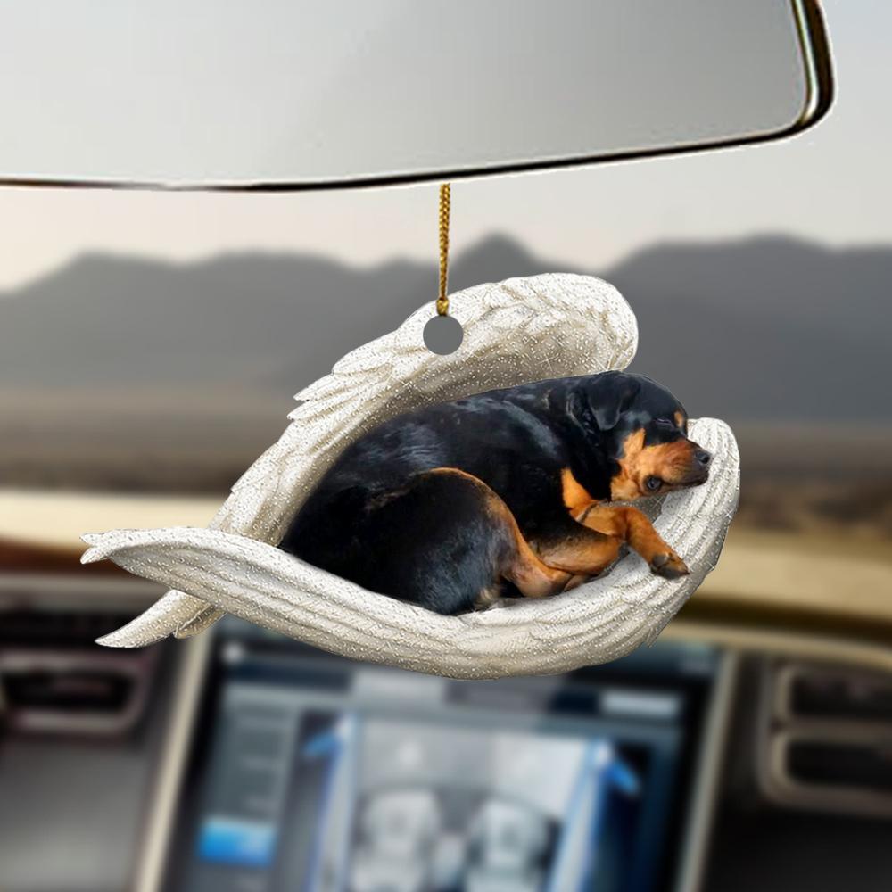 Rottweiler Sleeping Angel Rottweiler Lovers Rottie Lovers Dog Moms Ornament