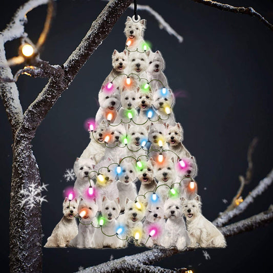 West Highland White Terrier Lovely Tree Gift For Westie Lover Gift For Dog Mom Ornament