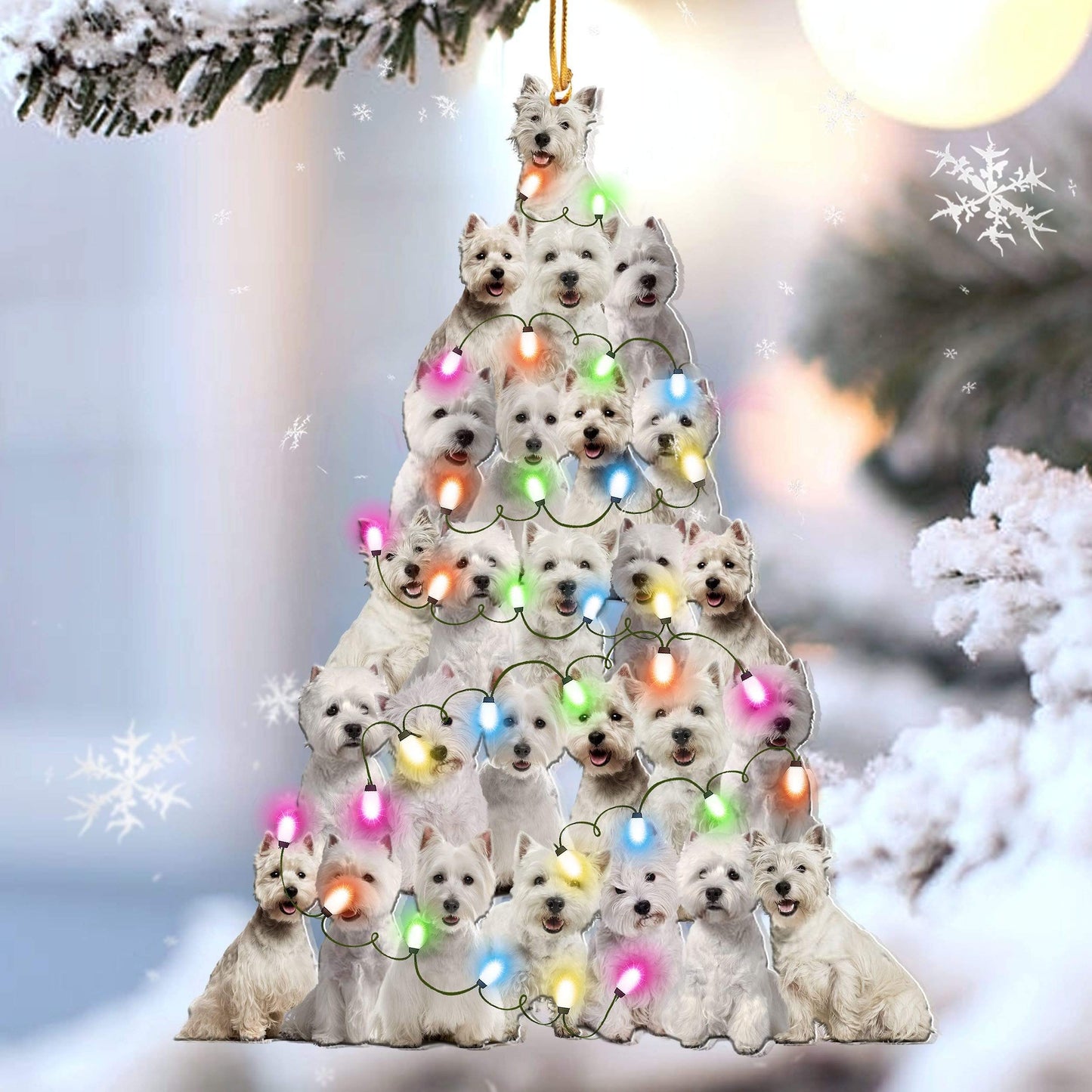 West Highland White Terrier Lovely Tree Gift For Westie Lover Gift For Dog Mom Ornament