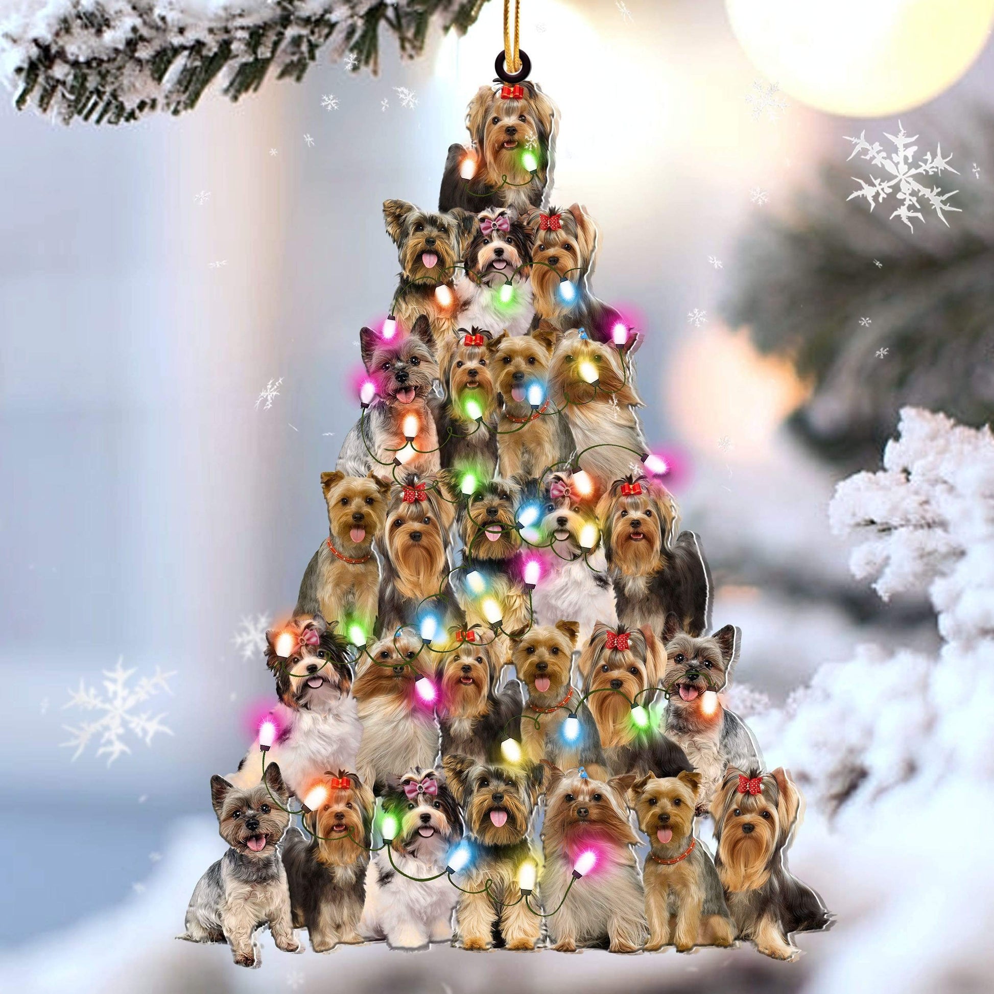 Yorkshire Terrier Lovely Tree Gift For Yorkie Lover Gift For Yorkshire Mom Ornament