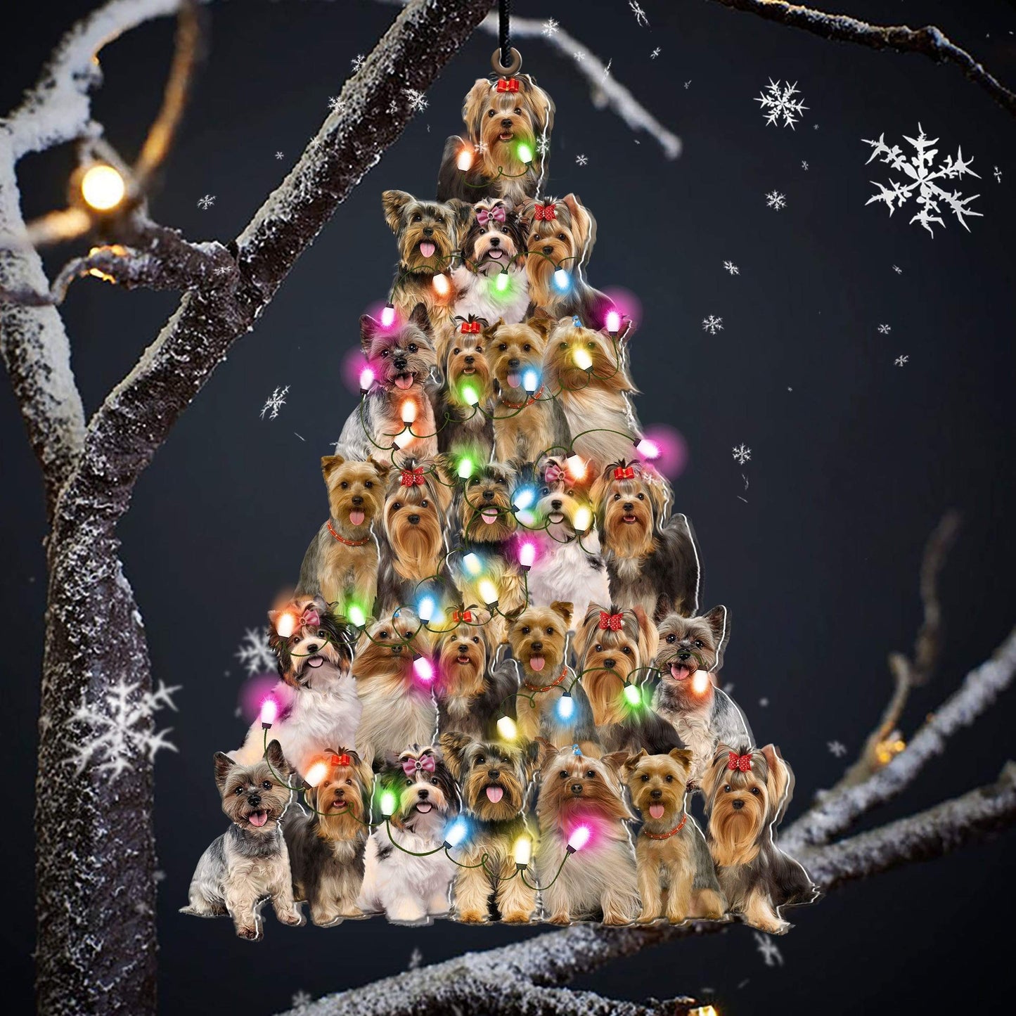 Yorkshire Terrier Lovely Tree Gift For Yorkie Lover Gift For Yorkshire Mom Ornament