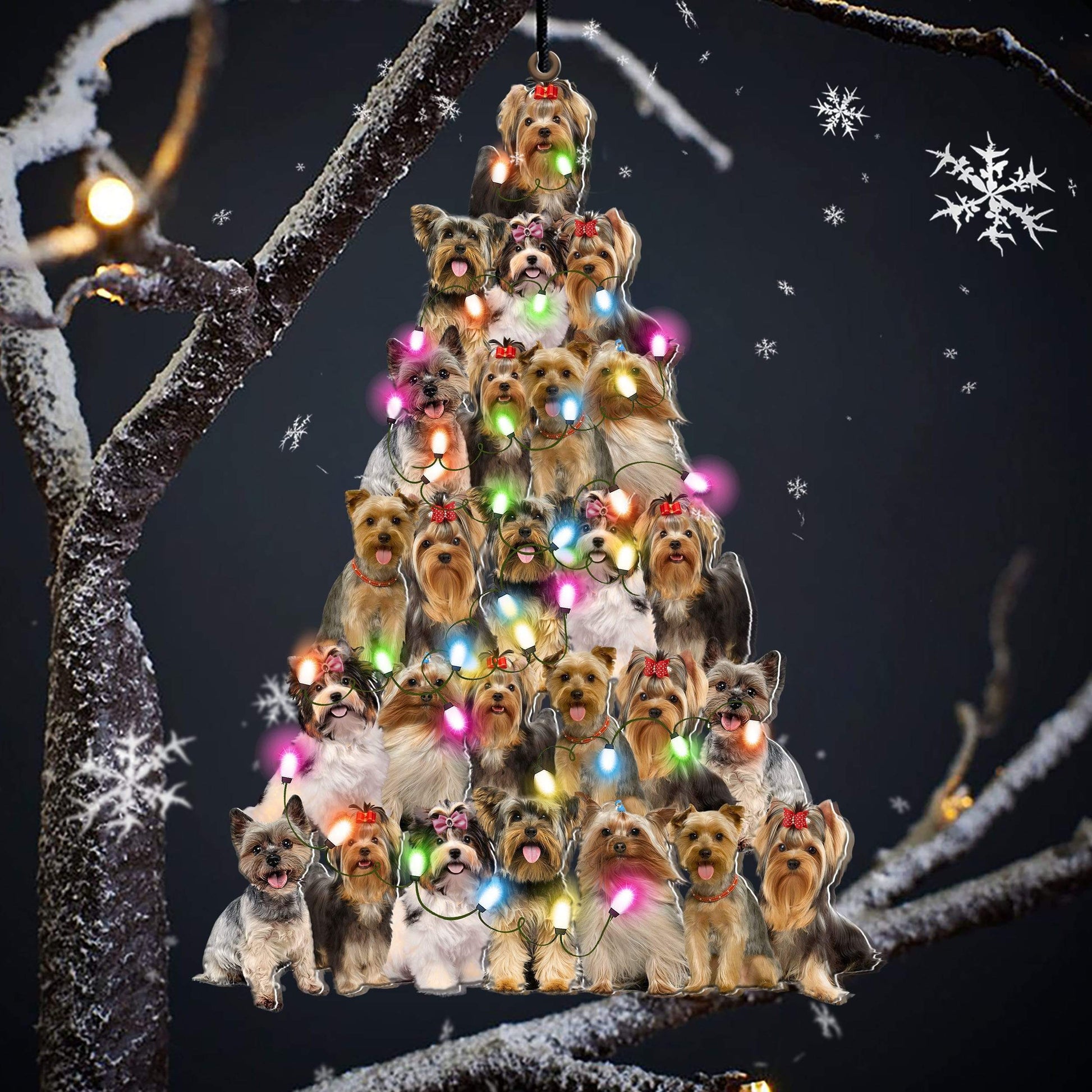 Yorkshire Terrier Lovely Tree Gift For Yorkie Lover Gift For Yorkshire Mom Ornament