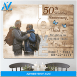 50th Anniversary Gifts Unique For Couple Personalized Canvas Print